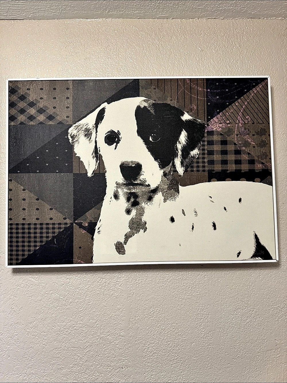 Cracker Jack Dalmatian Dog Framed Mixed Media Art Dolly Parton from the Heart